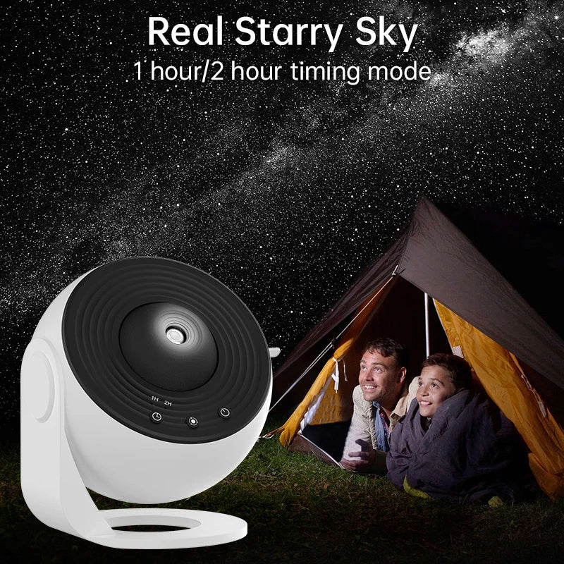 Galaxy Night Light Projector – 360° Rotating Starry Sky Lamp