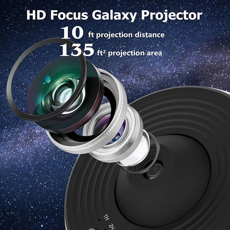 Galaxy Night Light Projector – 360° Rotating Starry Sky Lamp