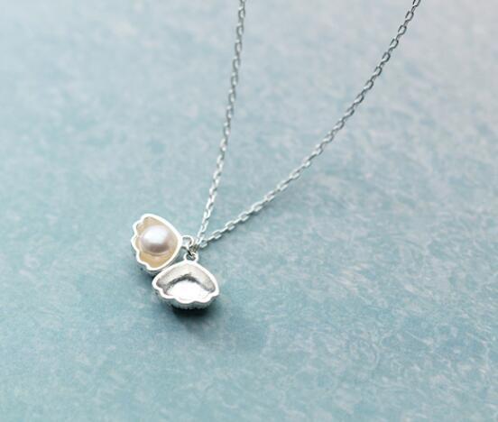 Personalized Simple S925 Silver Shell Necklace For Women